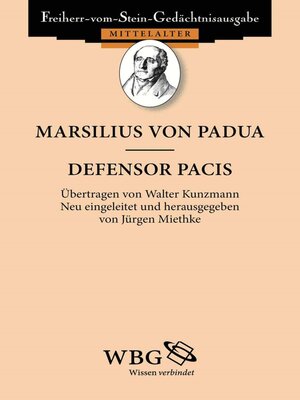 cover image of Defensor Pacis